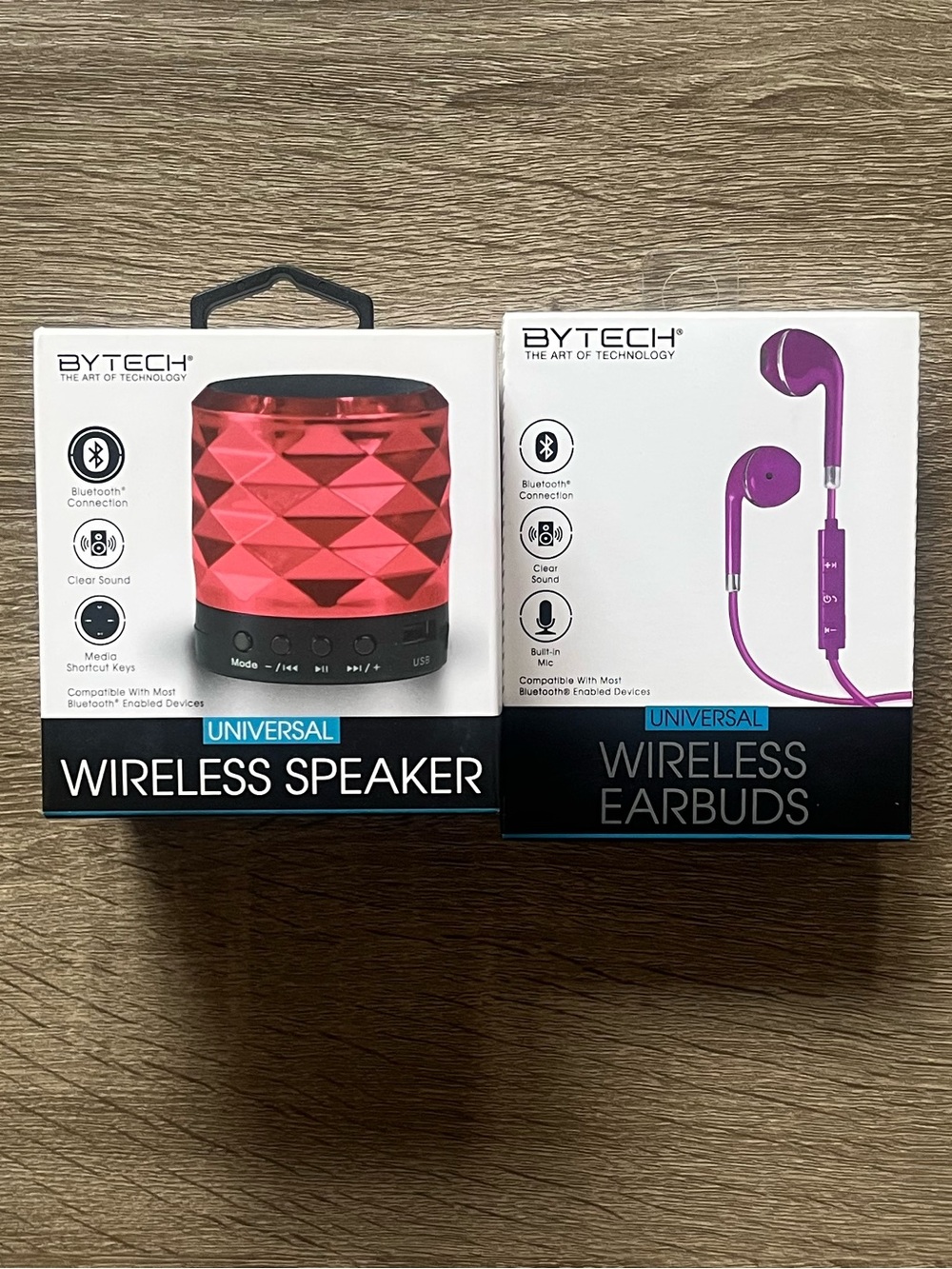 BYTECH Wireless Bluetooth Compatible Portable Speaker and Earbuds